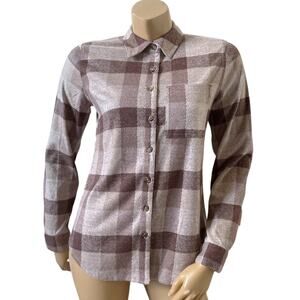 MAURICES Womens Size XS Long Sleeve Plaid Flannel Button Up Collared Shirt Top